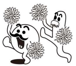 Mr.Black mustache & Mr.white mustache sticker #2498677