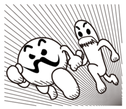 Mr.Black mustache & Mr.white mustache sticker #2498681