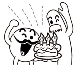 Mr.Black mustache & Mr.white mustache sticker #2498683