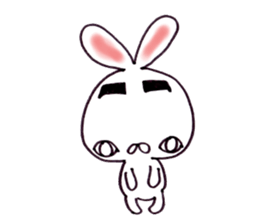 Plain-looking rabbit sticker #2498736