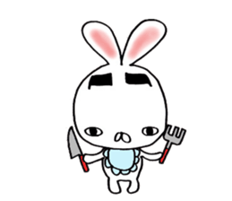 Plain-looking rabbit sticker #2498757