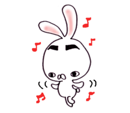 Plain-looking rabbit sticker #2498761