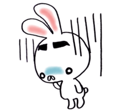 Plain-looking rabbit sticker #2498763