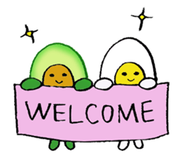Mr.avocado and Mr.egg sticker #2499291