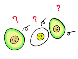 Mr.avocado and Mr.egg sticker #2499298