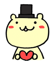 A bear wearing a silk hat sticker #2500252
