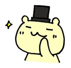 A bear wearing a silk hat sticker #2500255