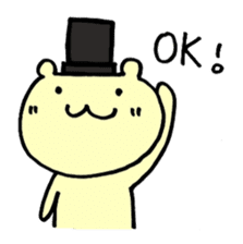 A bear wearing a silk hat sticker #2500257