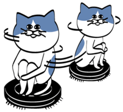 3 brothers cat sticker #2501666