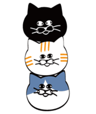 3 brothers cat sticker #2501674