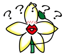 Flower that gets excited sticker #2502263