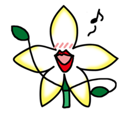 Flower that gets excited sticker #2502278