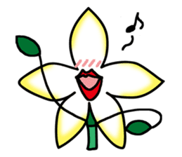 Flower that gets excited sticker #2502278