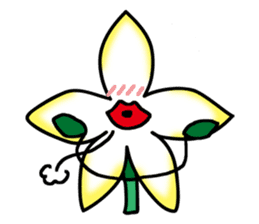 Flower that gets excited sticker #2502281