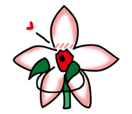 Flower that gets excited sticker #2502284