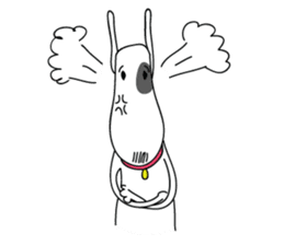 Moji Dog - Happy BullTerrier Dog Sticker sticker #2502887