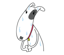 Moji Dog - Happy BullTerrier Dog Sticker sticker #2502888