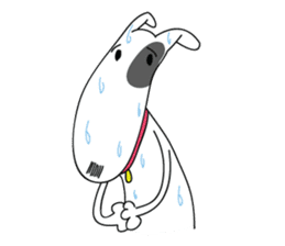 Moji Dog - Happy BullTerrier Dog Sticker sticker #2502888