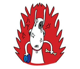 Moji Dog - Happy BullTerrier Dog Sticker sticker #2502891