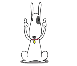 Moji Dog - Happy BullTerrier Dog Sticker sticker #2502893