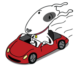 Moji Dog - Happy BullTerrier Dog Sticker sticker #2502894