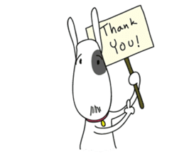 Moji Dog - Happy BullTerrier Dog Sticker sticker #2502895