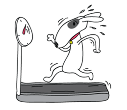 Moji Dog - Happy BullTerrier Dog Sticker sticker #2502899