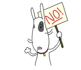 Moji Dog - Happy BullTerrier Dog Sticker sticker #2502900