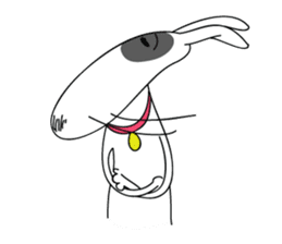 Moji Dog - Happy BullTerrier Dog Sticker sticker #2502901