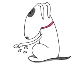 Moji Dog - Happy BullTerrier Dog Sticker sticker #2502902