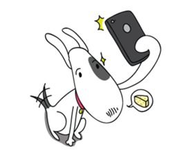 Moji Dog - Happy BullTerrier Dog Sticker sticker #2502904