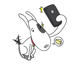 Moji Dog - Happy BullTerrier Dog Sticker sticker #2502904