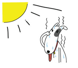 Moji Dog - Happy BullTerrier Dog Sticker sticker #2502905