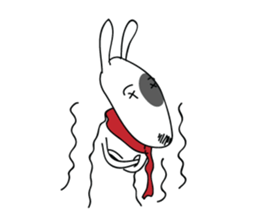 Moji Dog - Happy BullTerrier Dog Sticker sticker #2502906