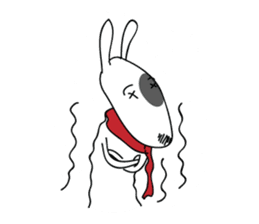 Moji Dog - Happy BullTerrier Dog Sticker sticker #2502906