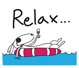 Moji Dog - Happy BullTerrier Dog Sticker sticker #2502908