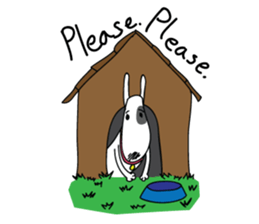 Moji Dog - Happy BullTerrier Dog Sticker sticker #2502909