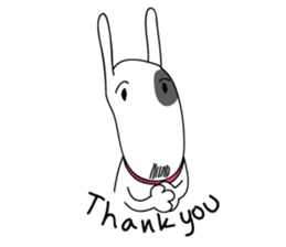 Moji Dog - Happy BullTerrier Dog Sticker sticker #2502910
