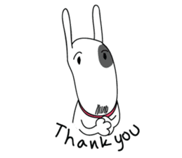 Moji Dog - Happy BullTerrier Dog Sticker sticker #2502910
