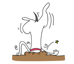 Moji Dog - Happy BullTerrier Dog Sticker sticker #2502912