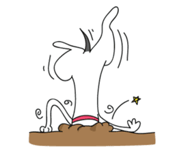 Moji Dog - Happy BullTerrier Dog Sticker sticker #2502912