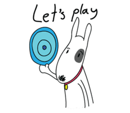 Moji Dog - Happy BullTerrier Dog Sticker sticker #2502915