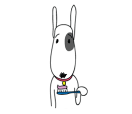 Moji Dog - Happy BullTerrier Dog Sticker sticker #2502917