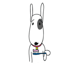 Moji Dog - Happy BullTerrier Dog Sticker sticker #2502917