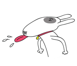 Moji Dog - Happy BullTerrier Dog Sticker sticker #2502918