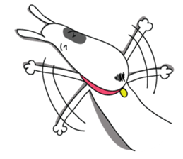 Moji Dog - Happy BullTerrier Dog Sticker sticker #2502920