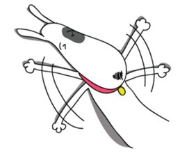 Moji Dog - Happy BullTerrier Dog Sticker sticker #2502920