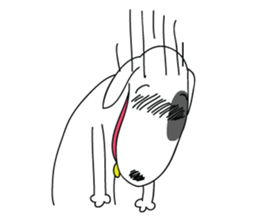 Moji Dog - Happy BullTerrier Dog Sticker sticker #2502921