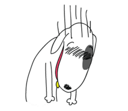 Moji Dog - Happy BullTerrier Dog Sticker sticker #2502921