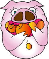 Happy Pink Pig sticker #2505399